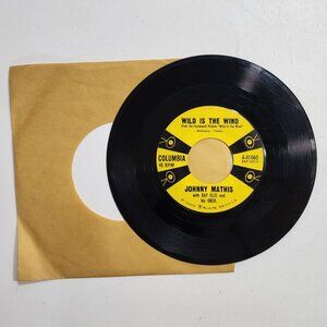 Johnny Mathis – Wild Is The Wind & No Love 1957 Vintage 45RPM Vinyl RARE DISC